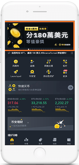 幣安(Binance)APP界面